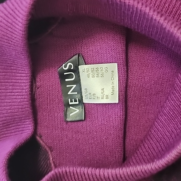 VENUS PURPLE SWEATER DRESS . VERY CLASSY! Size XL - Picture 2 of 4